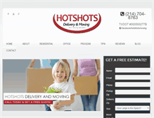 Tablet Screenshot of hotshotsmoving.com